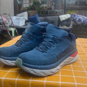 Hoka One One Bondi 7 Running Shoes Sneakers Mens Size 12(US) Blue Gray Athletic